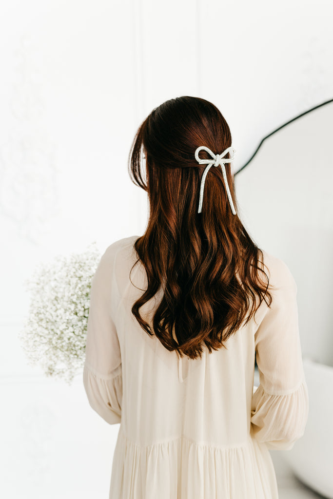 CHARLOTTE  |  CRYSTAL BOW HAIR CLIP